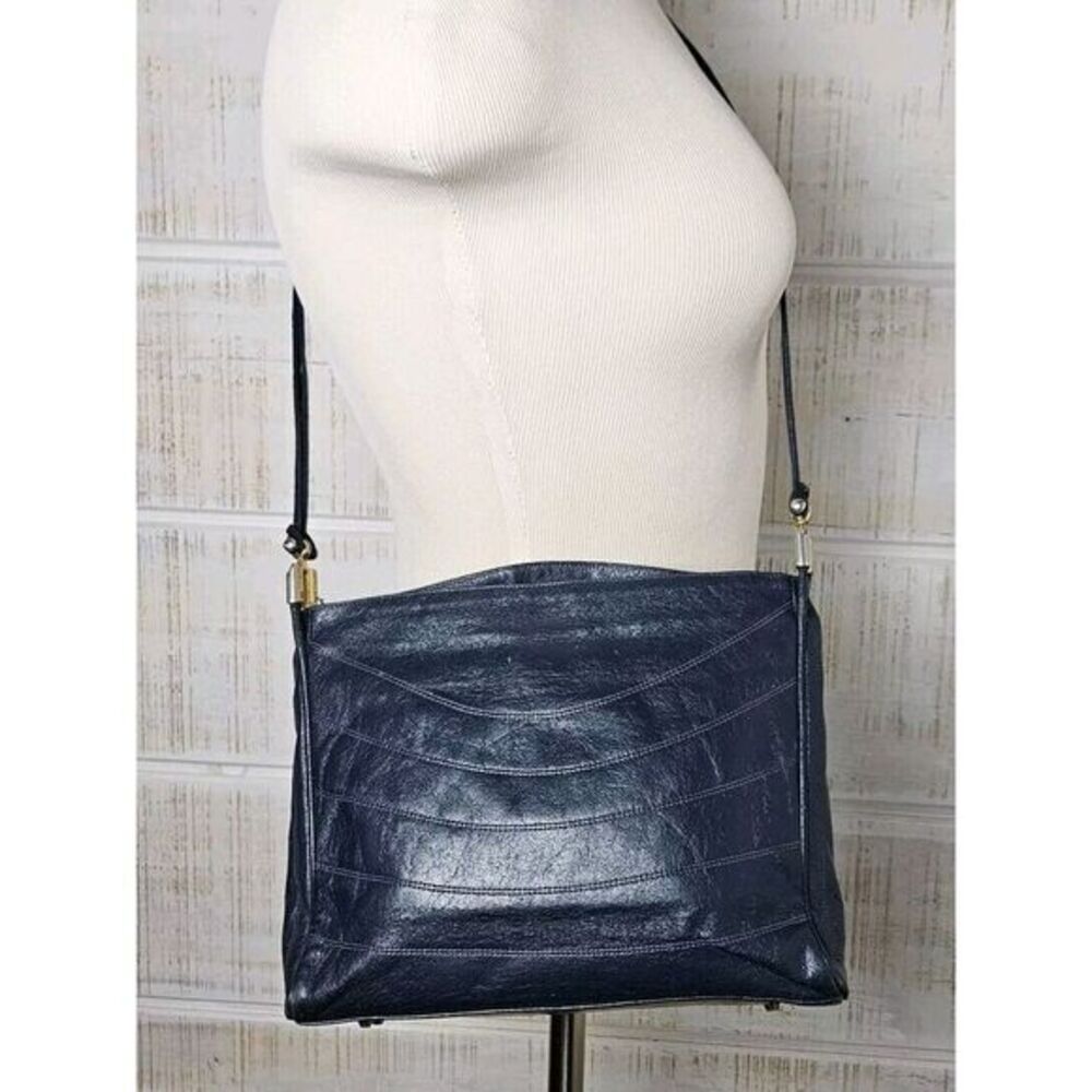 Lou Taylor Navy Shoulder Crossbody‎ Handbag With Mirror vintage